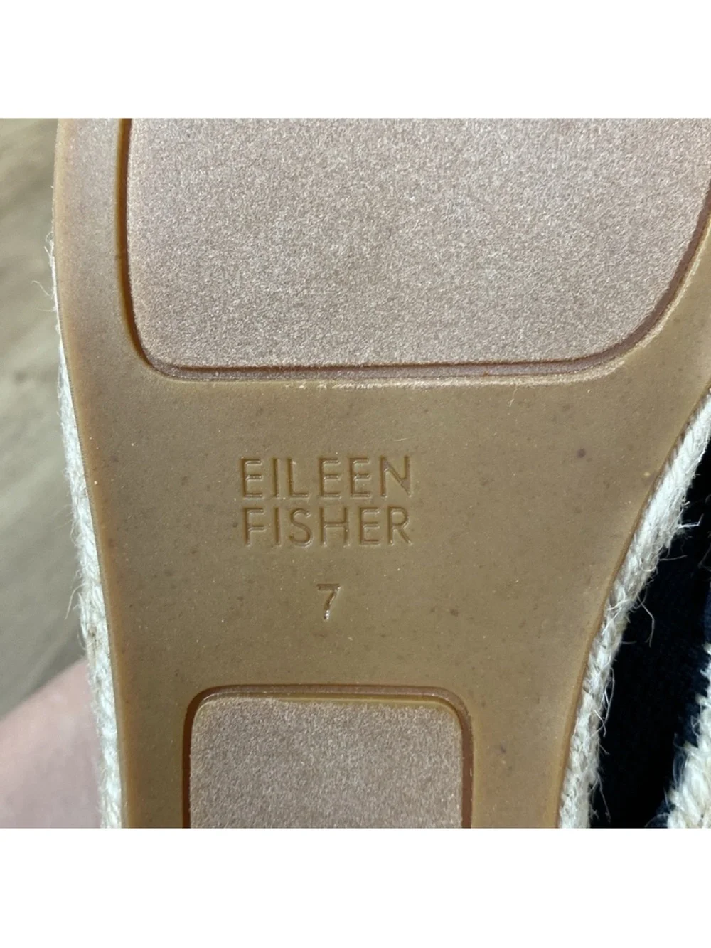 Eileen Fisher Black Espadrille-Style Slip-On Loafers
